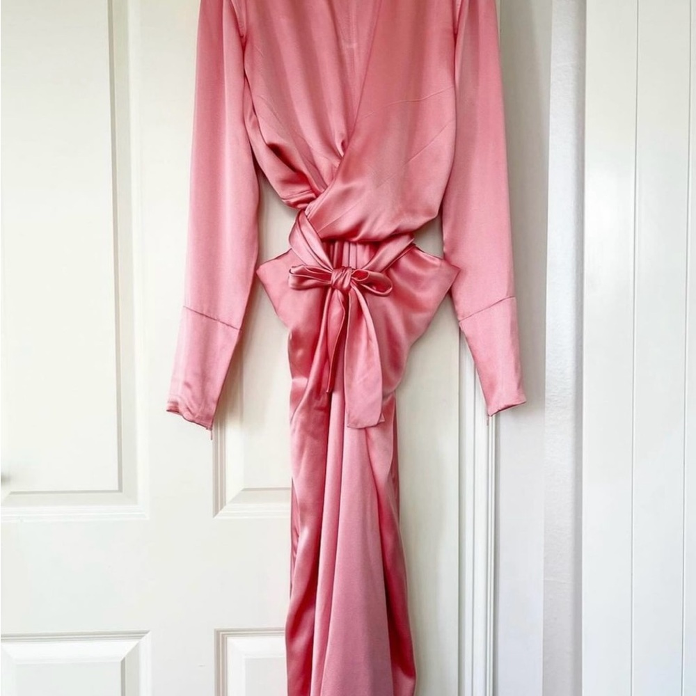 Celine Pink Satin Dress